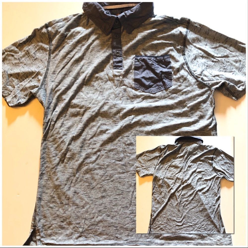 Paper Denim & Cloth Denim Accent Polo Shirt
